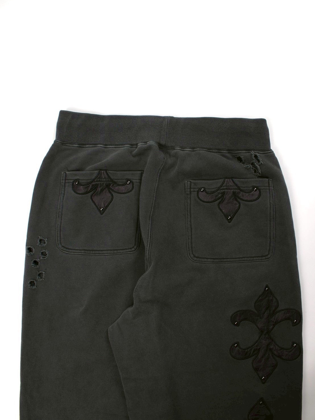 【GALFY】ぼろぼろロゴ百合の紋スウェットパンツ