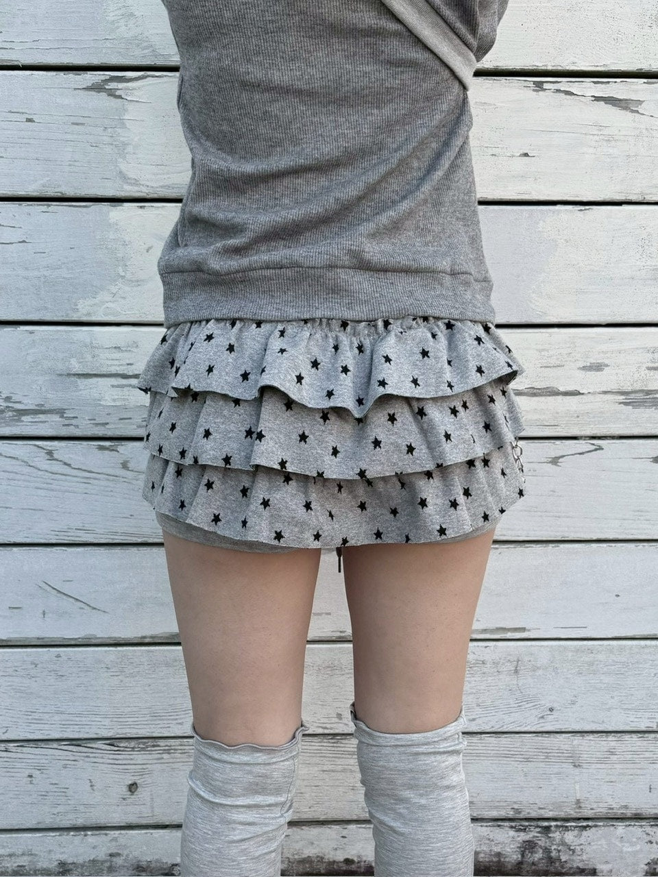 受注制【nmtc +】star frill skirt pants / 【エヌエムティーシープラス】スターフリルスカートパンツ (3color)