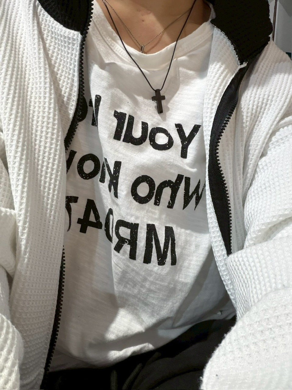 受注制【LUV CODE】raschel knit track jacket (2color)