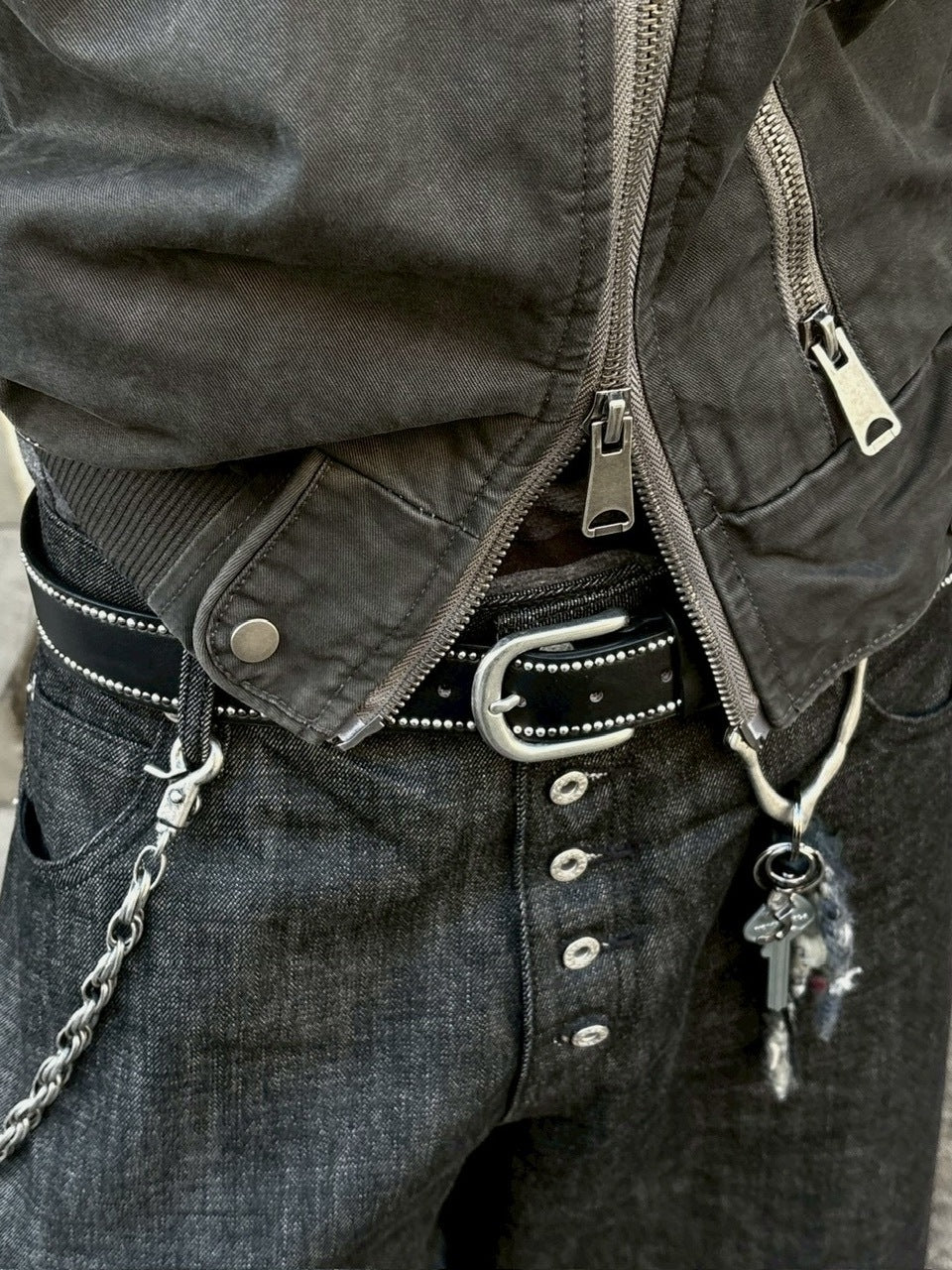 国際配送【youll】studs belt (2color)