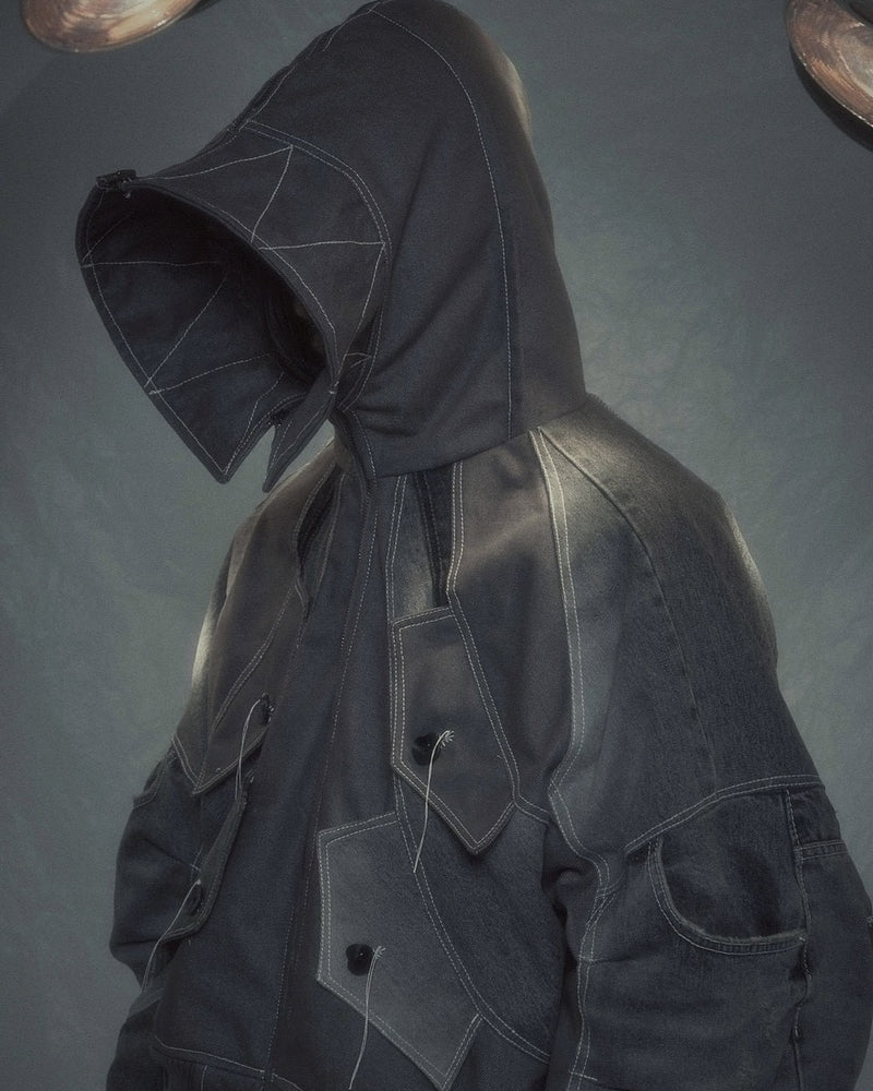 【SURGERY】Surgery Exo-Shell hood denim jacket / 【サージェリー】サージェリー エクソ-シェル フード デニム ジャケット