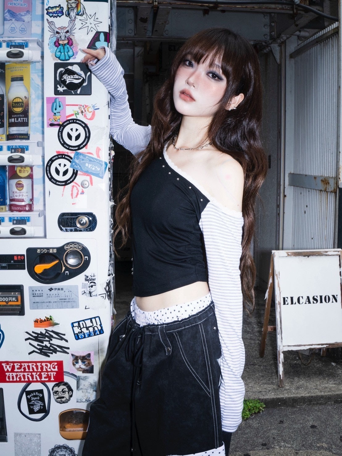 1/2 20:00発売【CHERRYQUIRI】CQ patch stud one shoulder