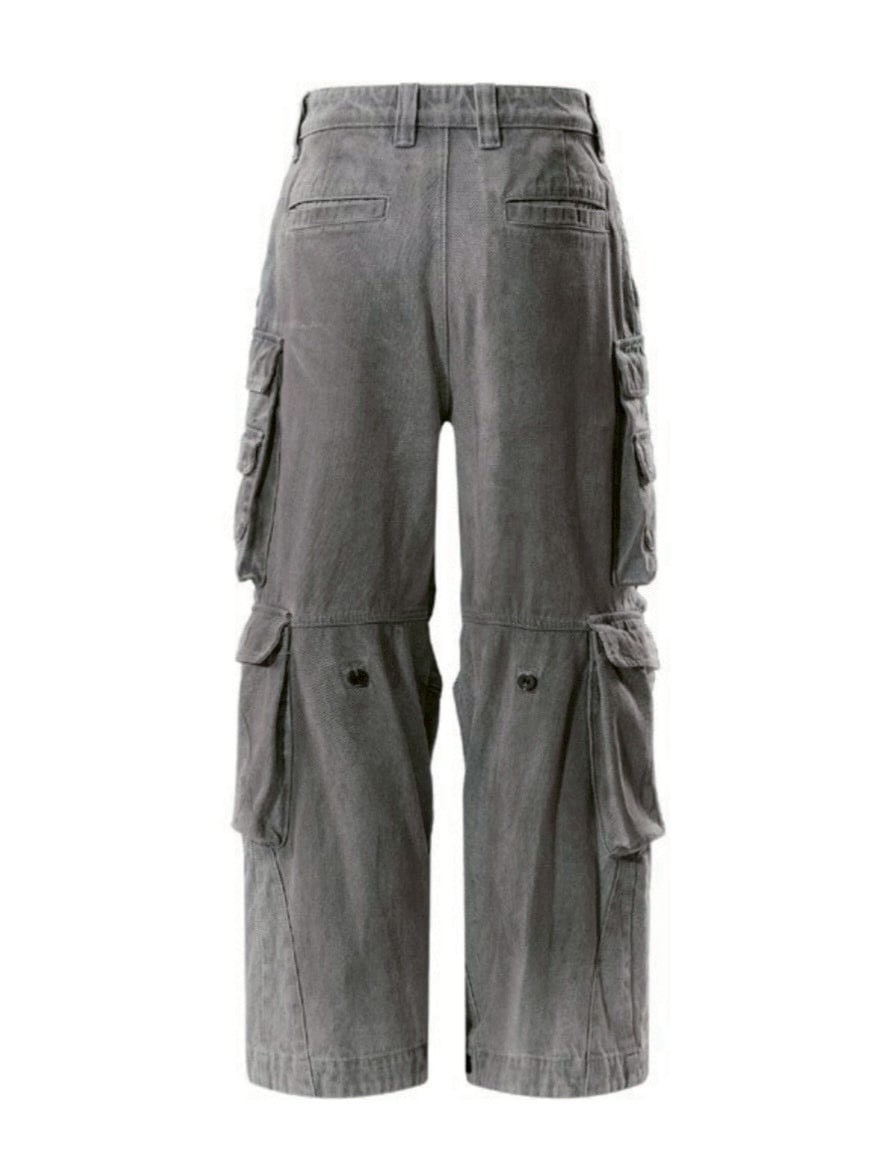 【The Boy Has No Patience】Adjustable Multi-Pocket Wiping Overalls / 【ザボーイハズノーペーシェンス】マルチポケットデニムパンツ