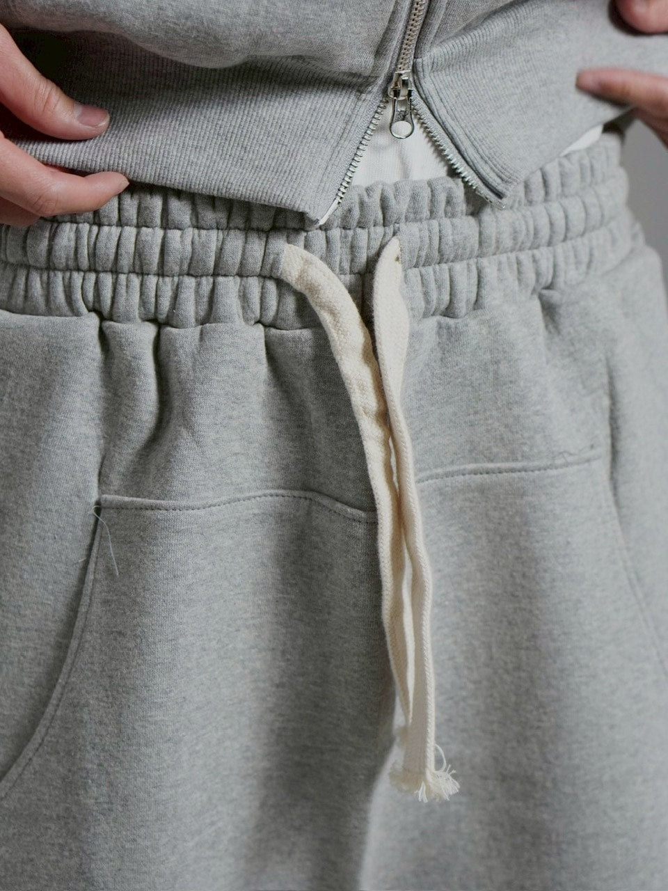 受注制【Chikashitsu +】heavy weight cotton design sweat pants / 【チカシツプラス】ヘビーウェイトコットンデザインスウェットパンツ (3color)