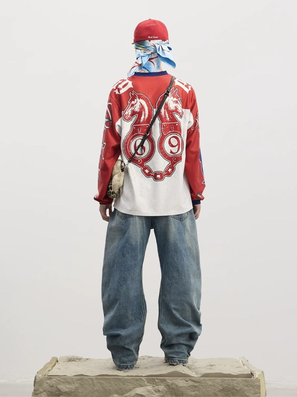 【DND4DES】The Virgin'S Thorn-Crowned Headscarf /【ディーエヌディーフォーデス】グラフィックデザインスカーフ