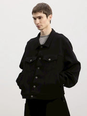 【DND4DES】Wool Knitted Jacket /【ディーエヌディーフォーデス】シンプルポケットカラージャケット