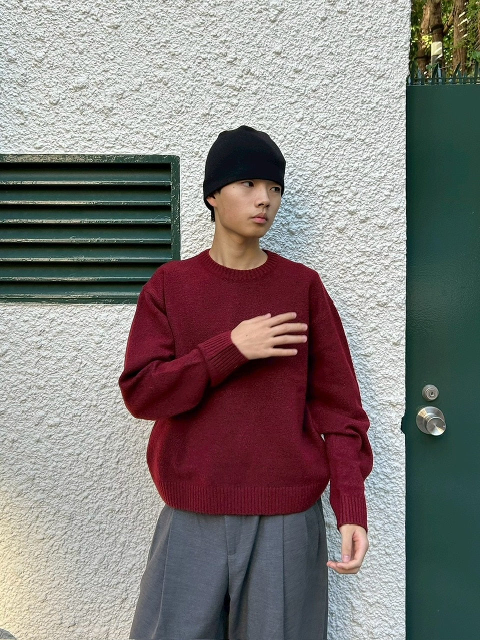 東京店WEB限定受注制【Chikashitsu +】soft touch crew neck knit / 【チカシツプラス】ソフトタッチクルーネックニット (6color)