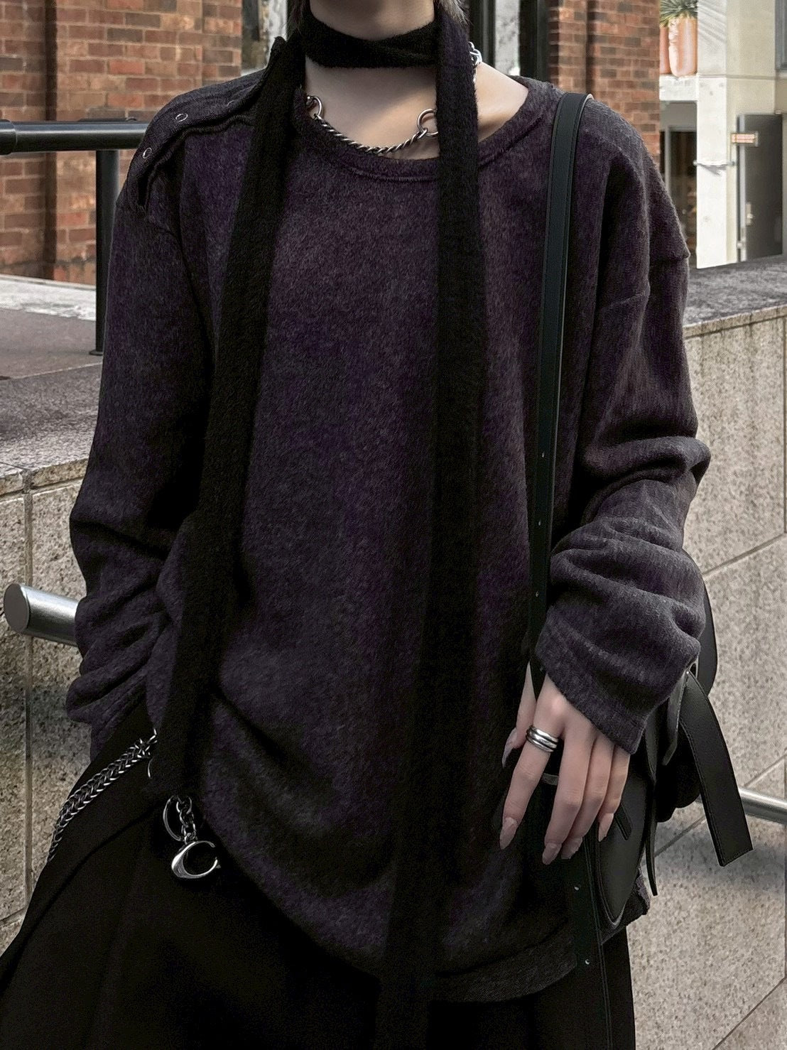 受注制【nmtc +】shoulder button knit / 【エヌエムティーシープラス】肩ボタンニット (3color)