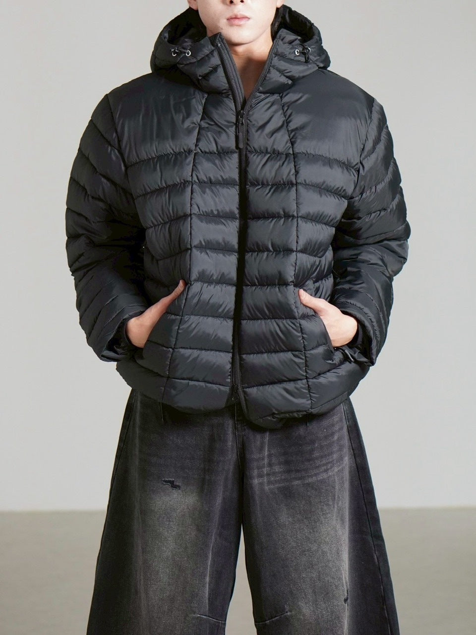 受注制【Chikashitsu +】light volume puffer jacket / 【チカシツプラス】ライトボリュームパファージャケット (3color)