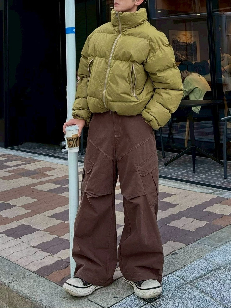 受注制【Chikashitsu +】rib cotton curve cargo pants / 【チカシツプラス】リブコットンカーブカーゴパンツ (3color)