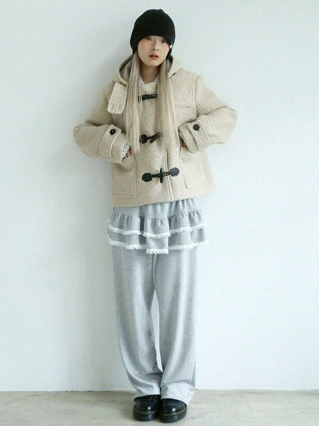 12/21 20:00 発売【Uglyshadow】CURLY DUFFLE COAT