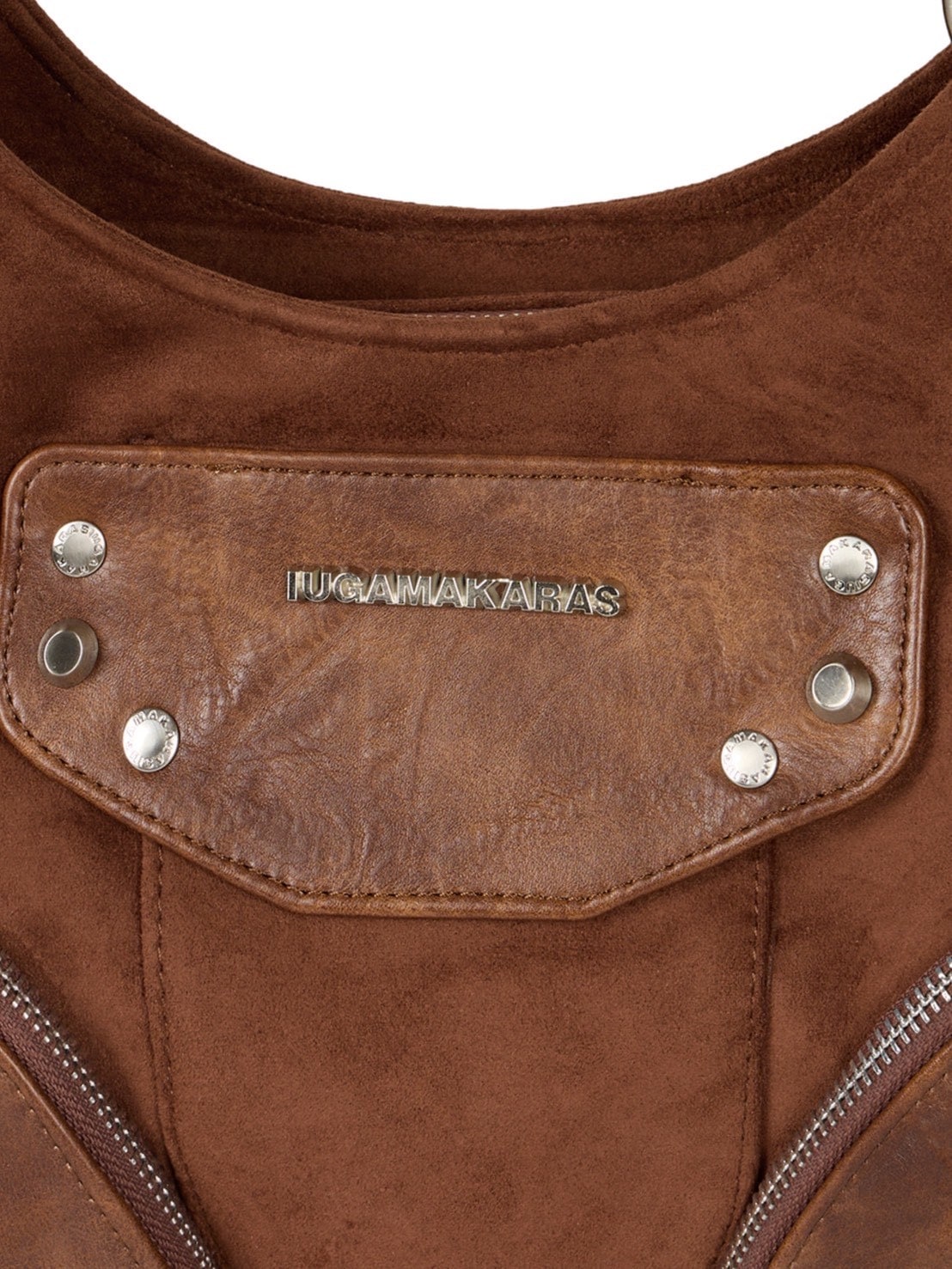 【IUGAMAKARAS】Studded Suede Shoulder Bag