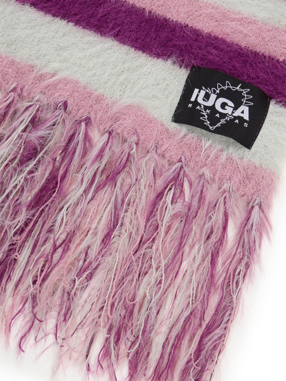 【IUGAMAKARAS】Striped Hairy Bold Muffler