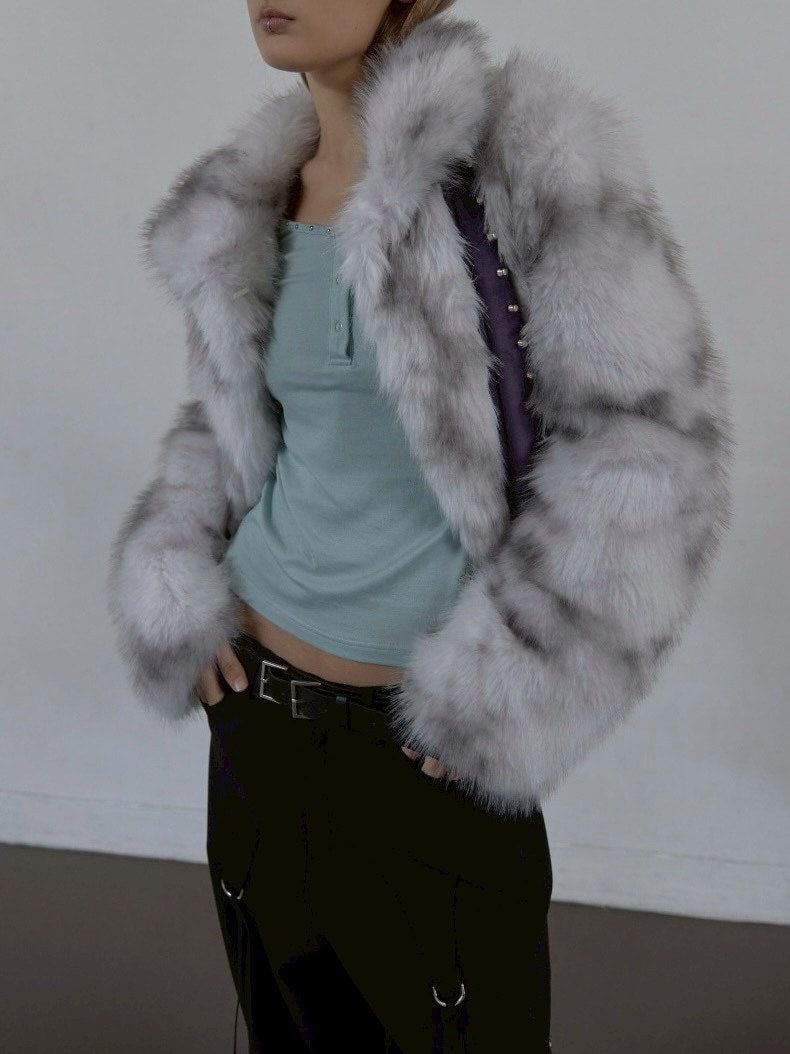 【SETUP‐EXE】FAUX FUR JACKET / 【セットアップエグゼ】ハイネックファージャケット