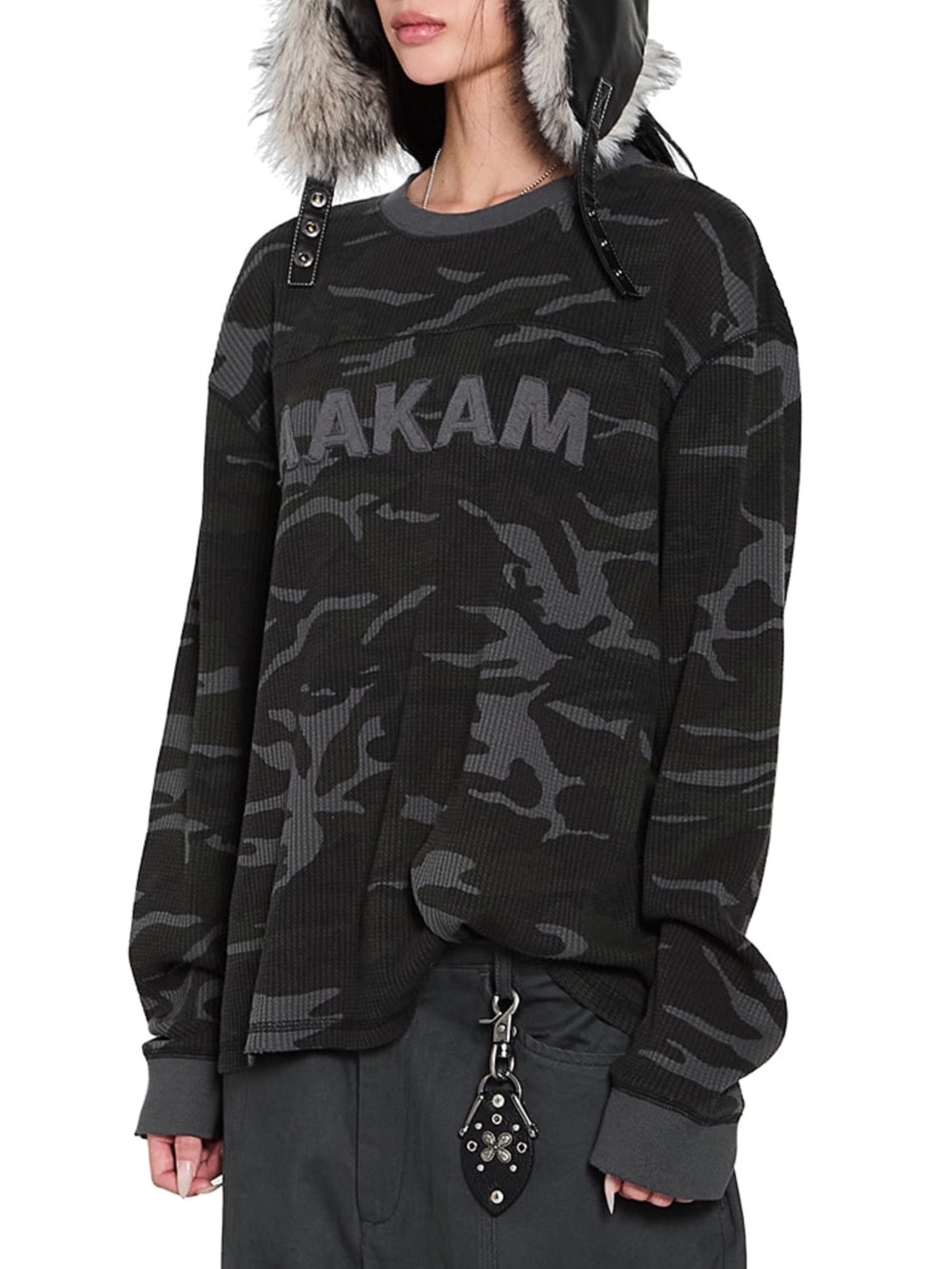 【AAKAM】Waffle Camouflage Long Sleeve