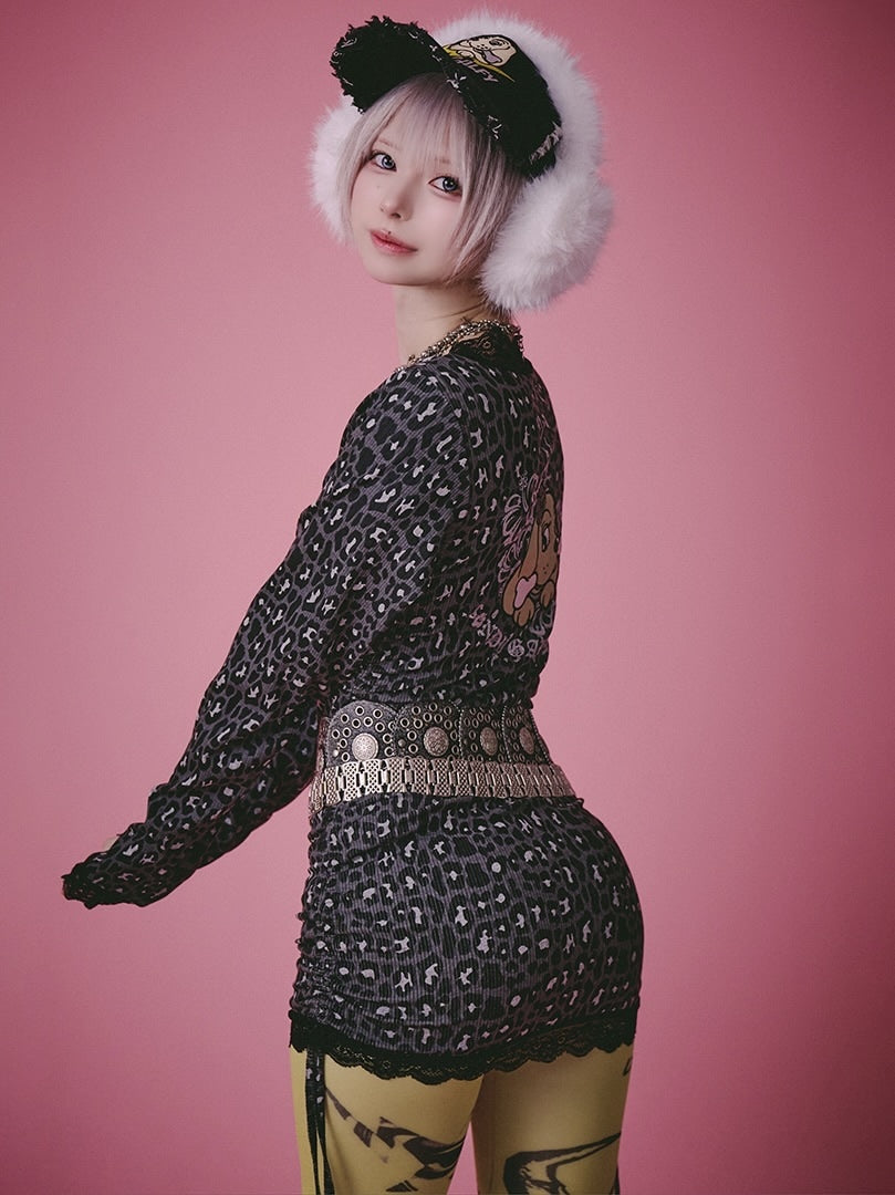 【GALFY】ギラギャル2WAYワンピ / 【ガルフィー】2wayレオパードリボンワンピース