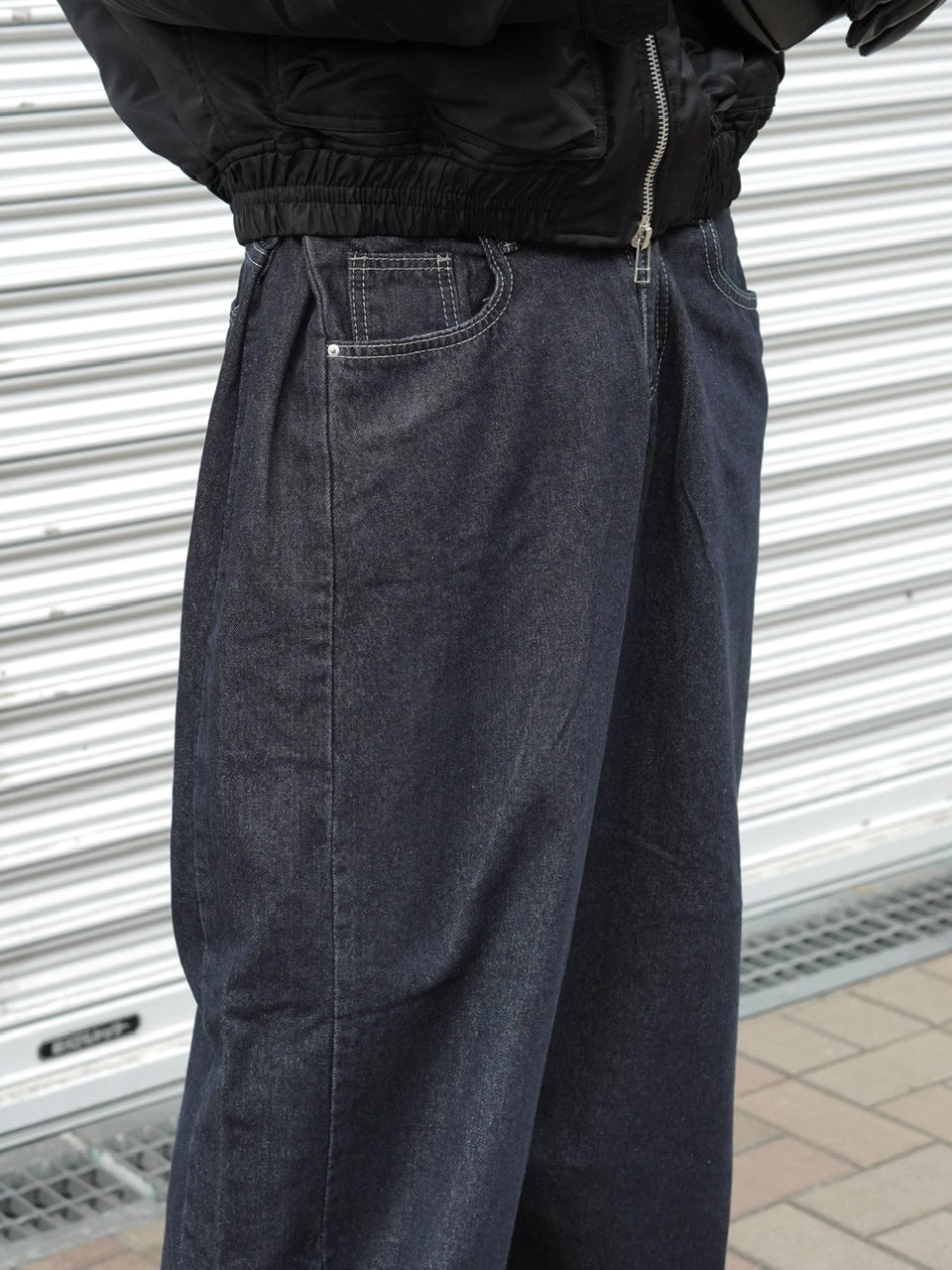 東京店WEB限定受注制【Chikashitsu +】balloon wide denim pants / 【チカシツプラス】バルーンワイドデニムパンツ (2color)