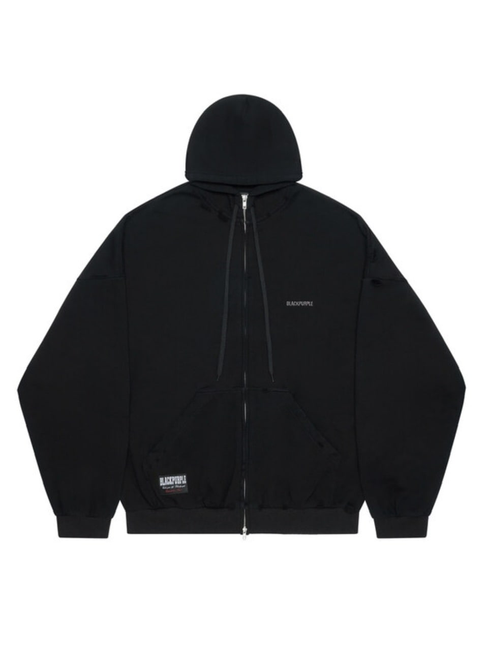 【BLACK PURPLE】Shadow Loop Zip-Up Hoodie