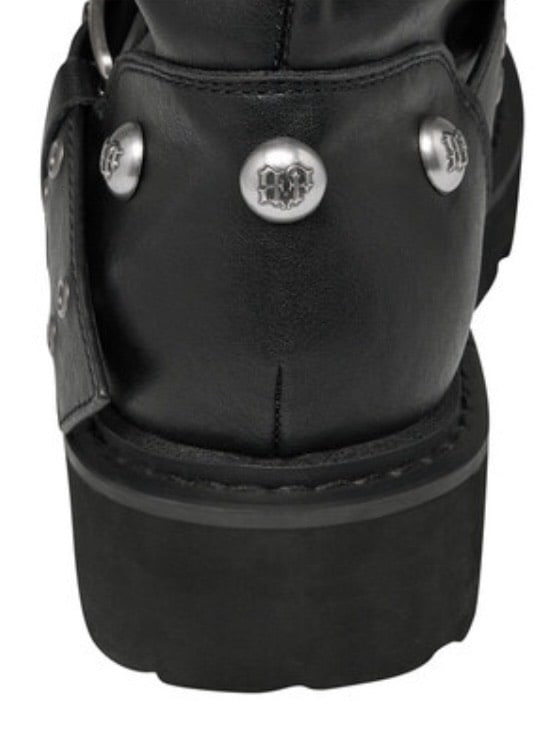 【BLACK PURPLE】 Crease Wide Boots