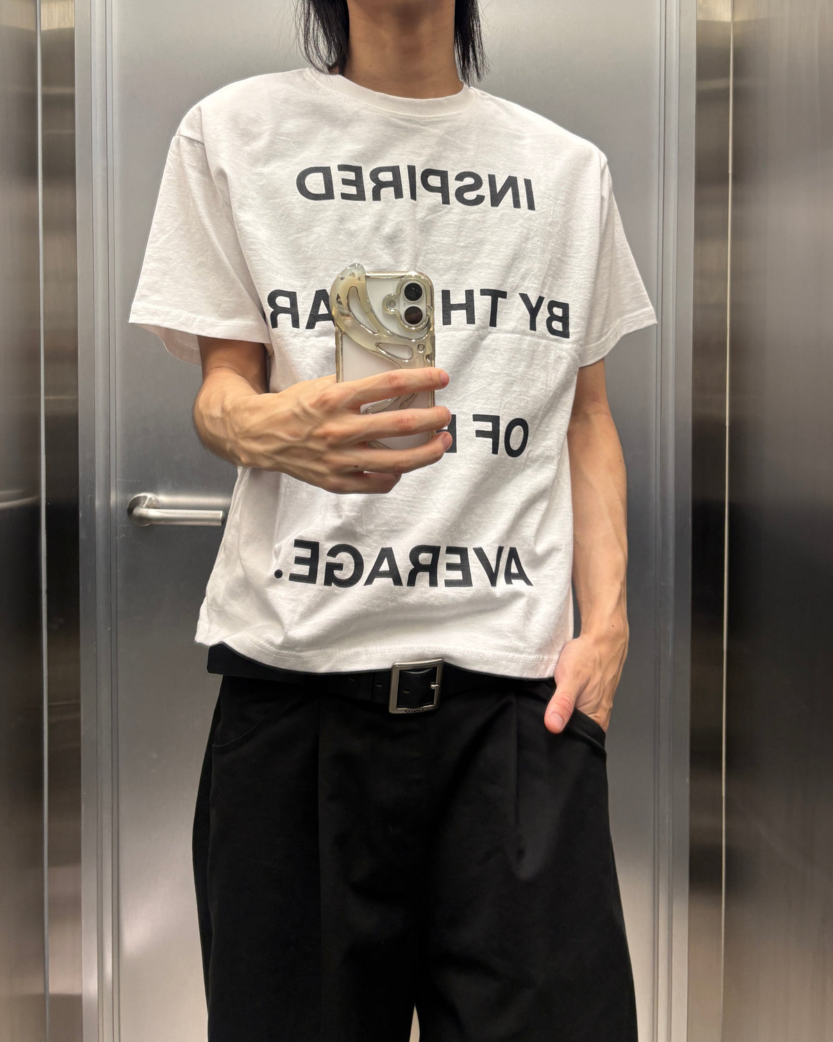 受注制【youll】message tee (3color)
