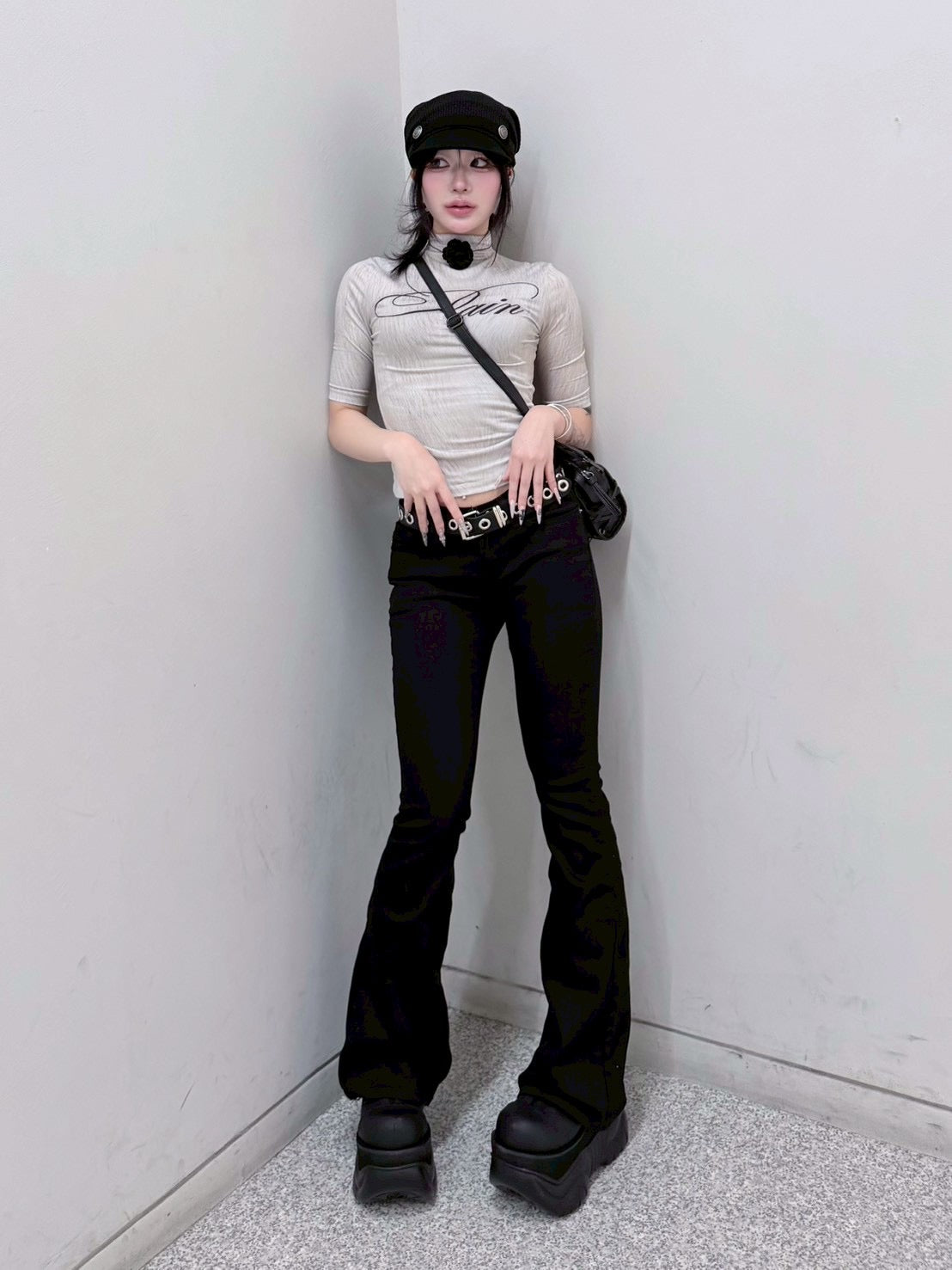受注制【nmtc+】low rise bootscut denim pants
