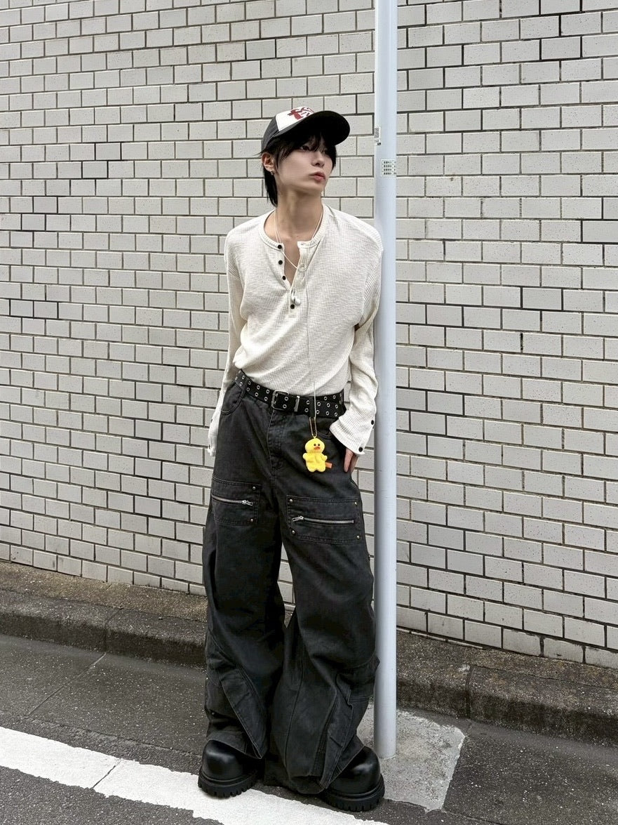 国際配送【LUV CODE】cleanfit multi-pocket denim pants