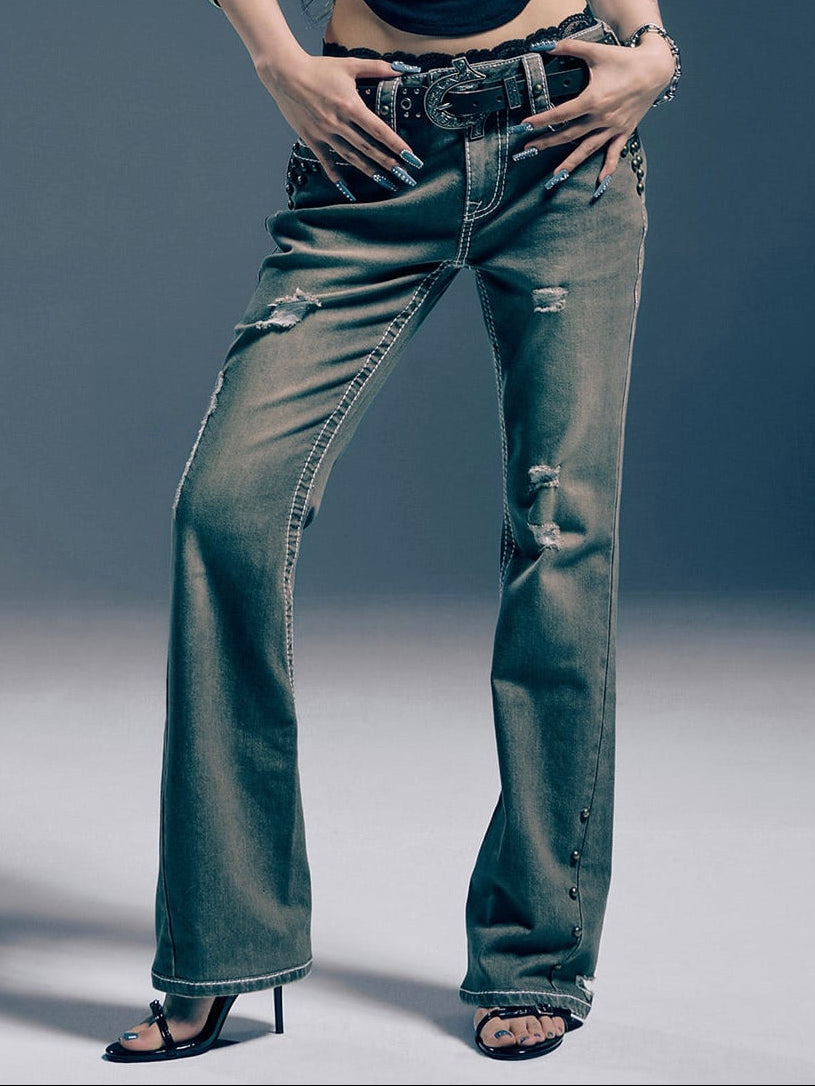 【NOMANUAL×TRUE RELIGION】NO RELIGION BOOTCUT DENIM PANTS