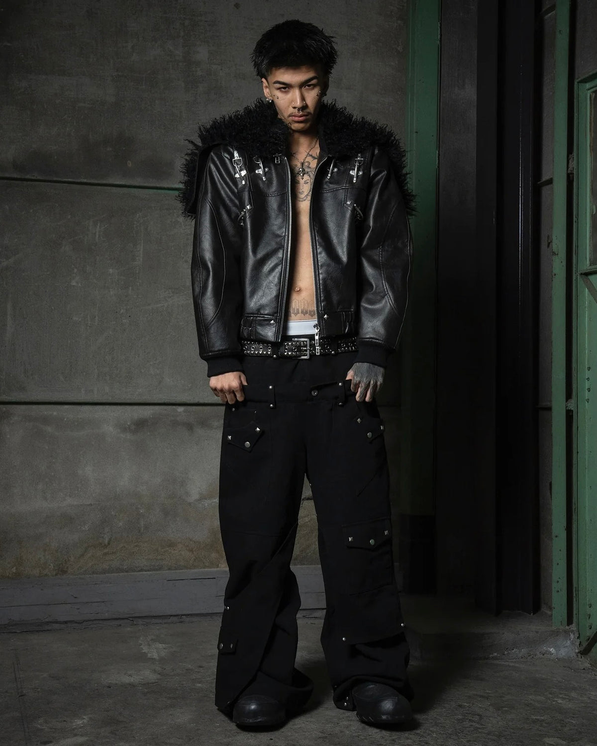 【TYPE SHADE】SAGGING STUDS W WEST DENIM