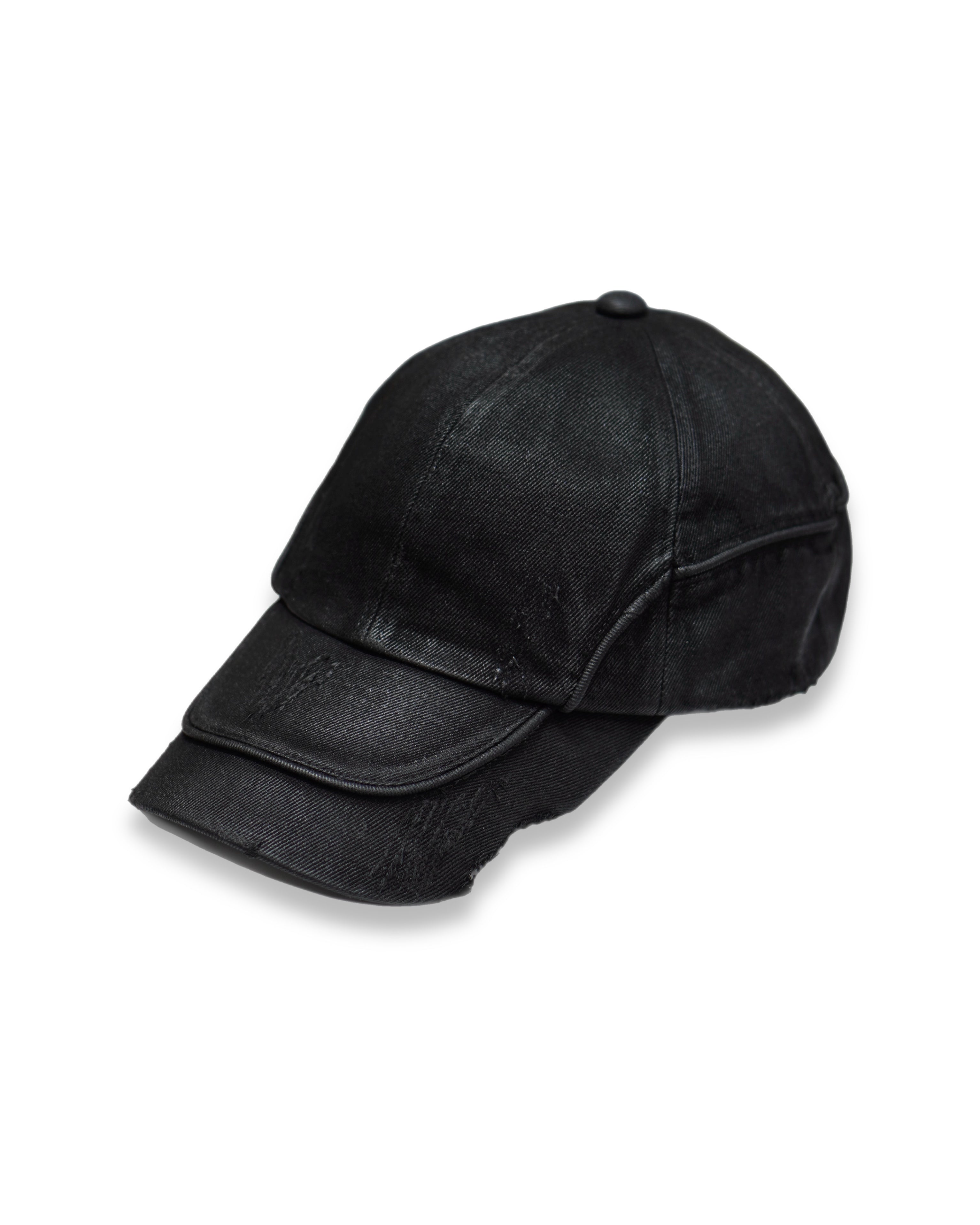 【CHIKASHITSU PLUS HIGH】Arch washed denim cap (coating)