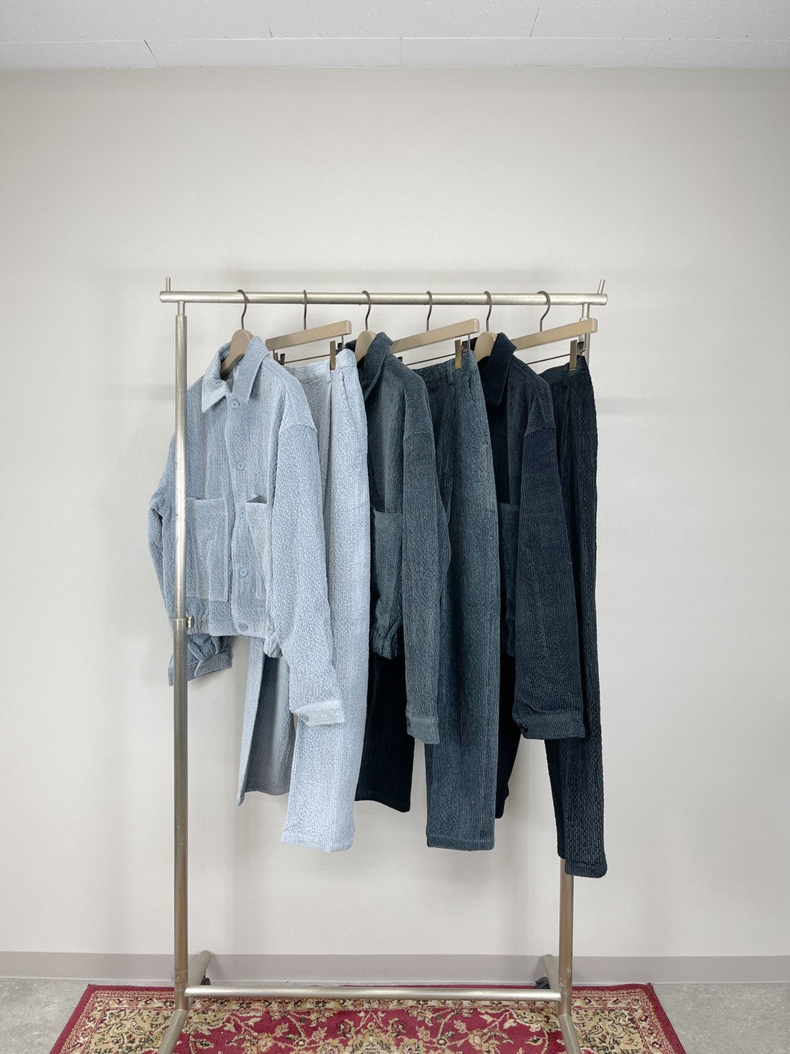 受注制【Chikashitsu +】set up high waist corduroy pants (3color)