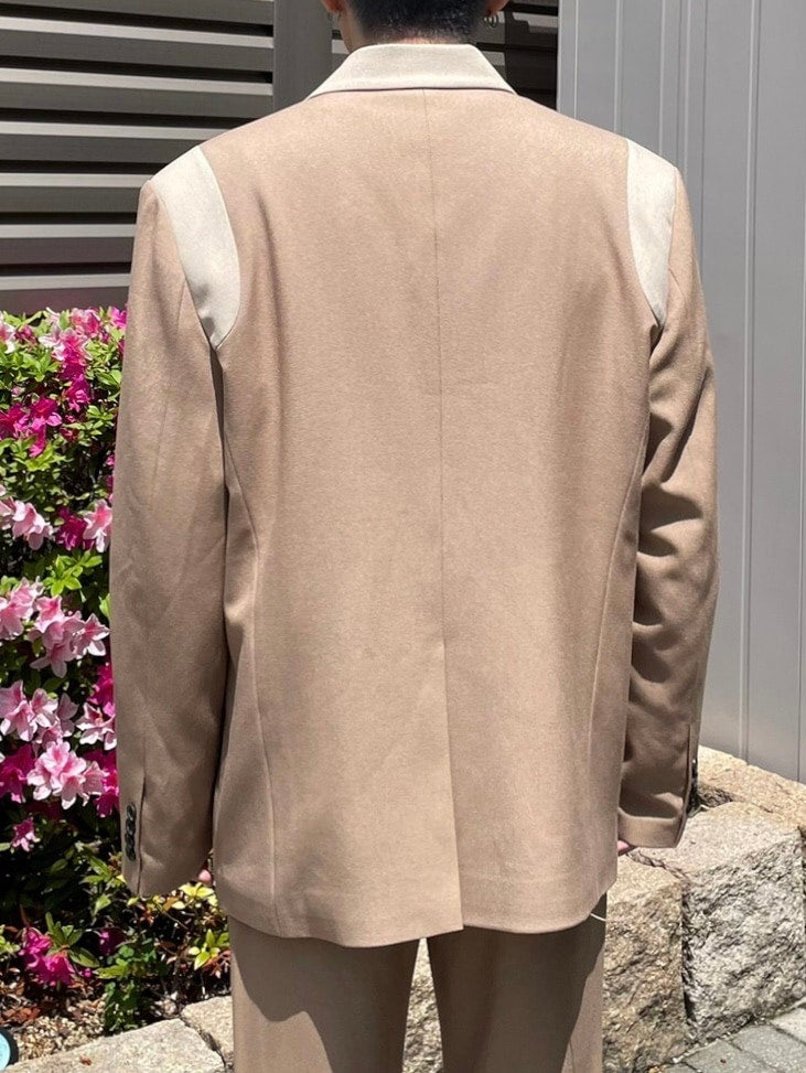 受注制【Chikashitsu +】set up varsity design jacket (2color)