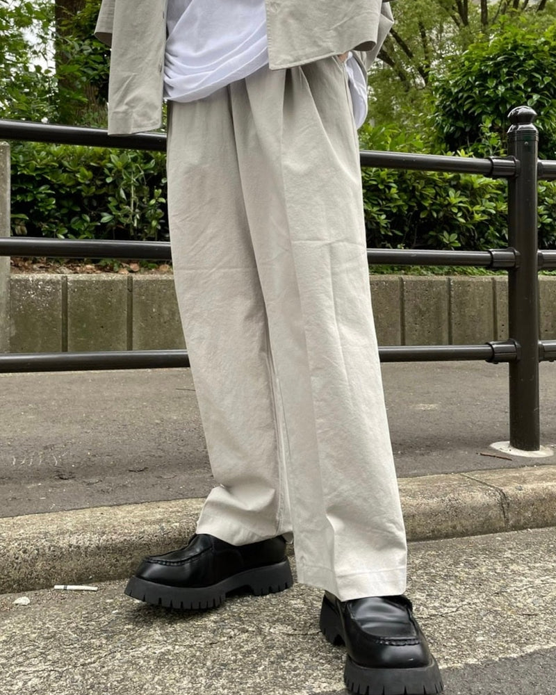 受注制【Chikashitsu +】set up easy slacks (3color)