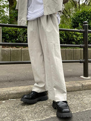 受注制【Chikashitsu +】set up easy slacks (3color)