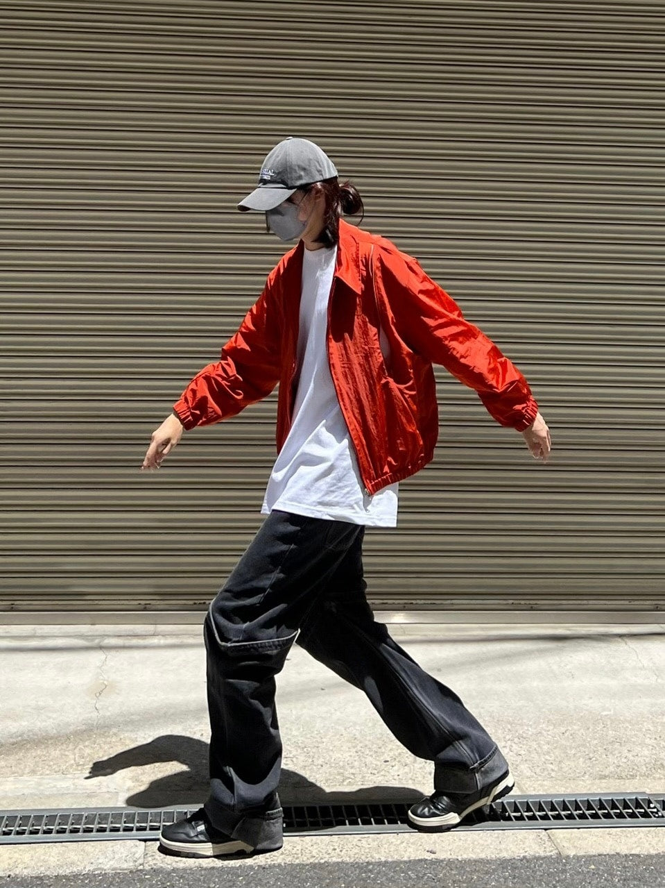 受注制【Chikashitsu +】docking 2way denim pants