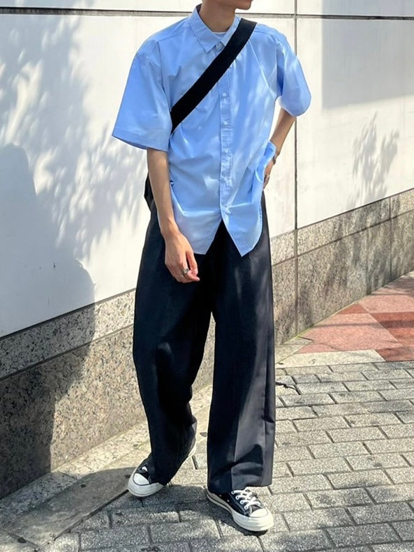 受注制【Chikashitsu +】wide tuck slacks (3color)