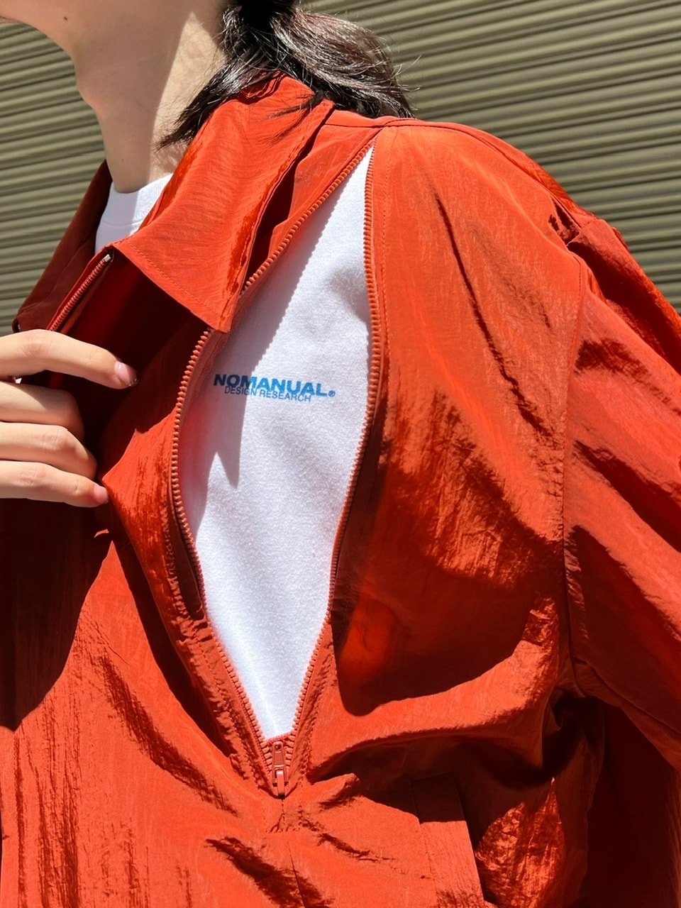 受注制【Chikashitsu +】shoulder slit design blouson (3color)