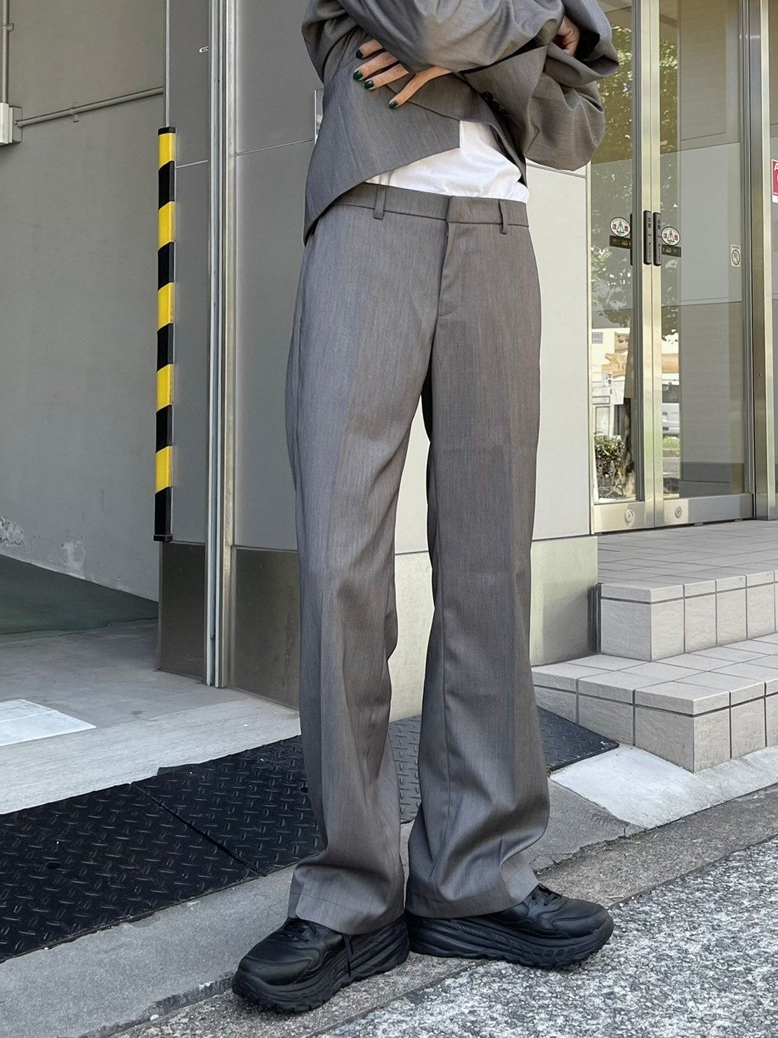 【Chikashitsu +】set up straight slacks (4color)