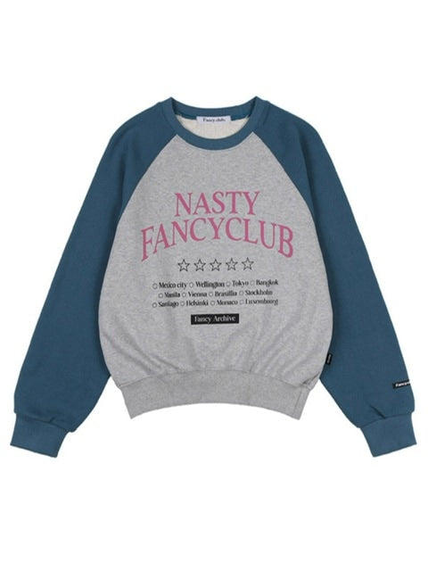 【FANCY CLUB】HELLO WORLD CROP SWEATSHIRT