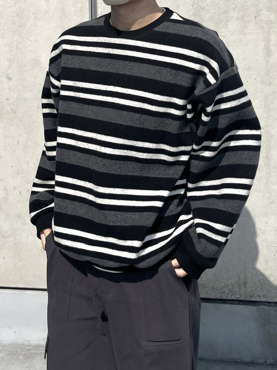 受注制【youll】border sweat shirt (2color)