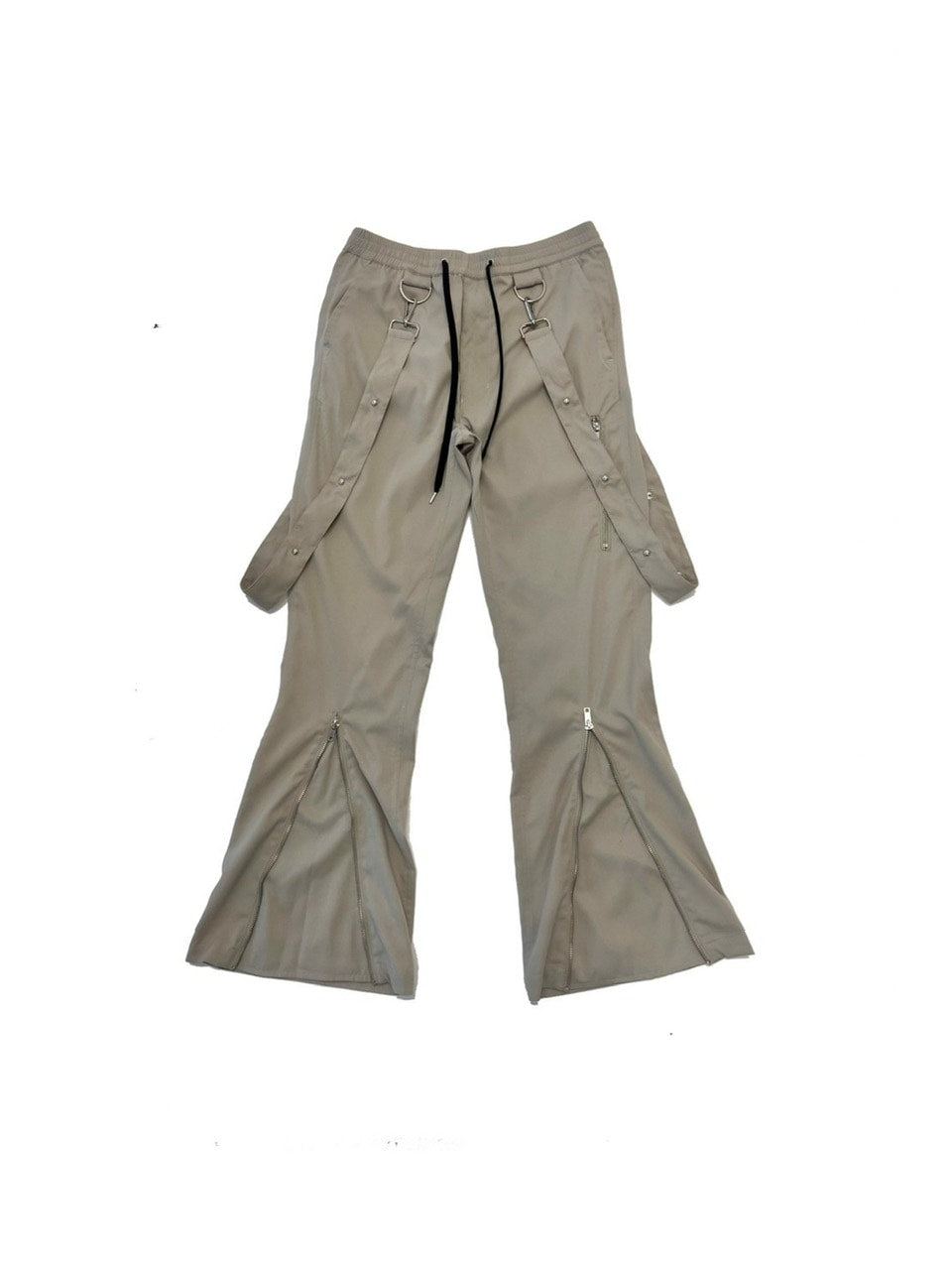 【Bizarre Maiden】strap zipper flared pants (2color)