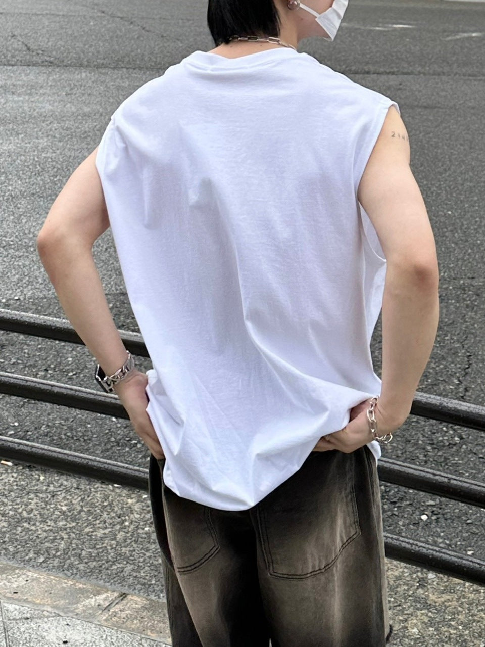 受注制【Chikashitsu +】basic cotton sleeveless (5color)