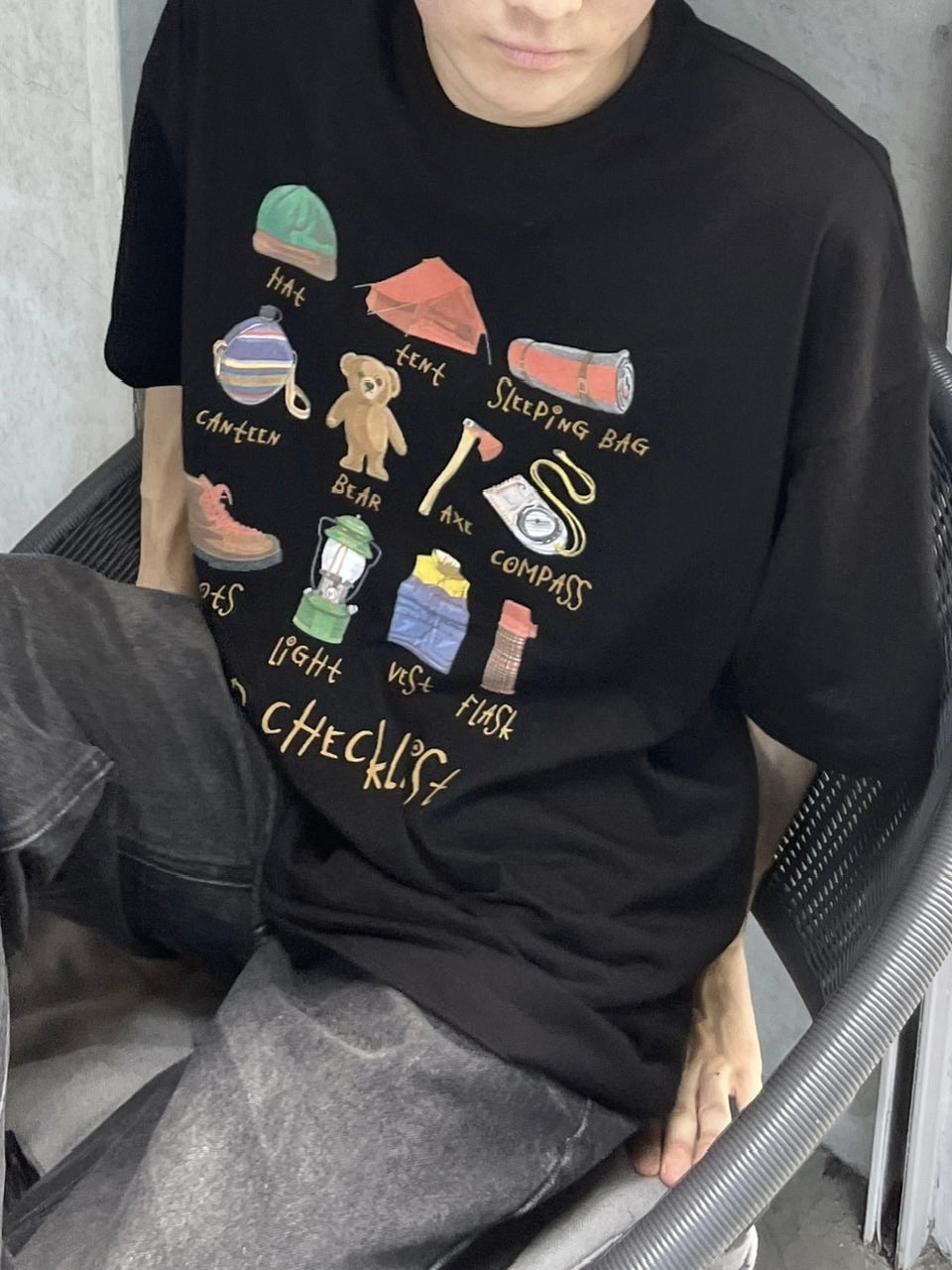 受注制【youll】camp check list tee (3color)