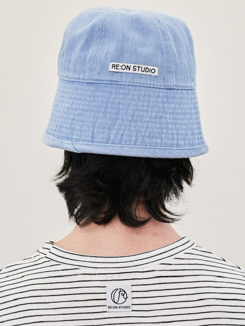 【RE:ON STUDIO】REON LOGO DENIM BUCKET HAT