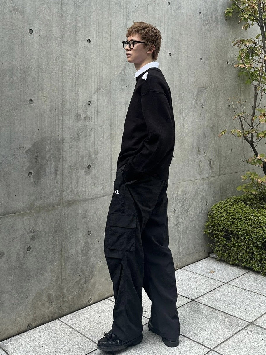 受注制【Chikashitsu +】shoulder slit knit (4color)