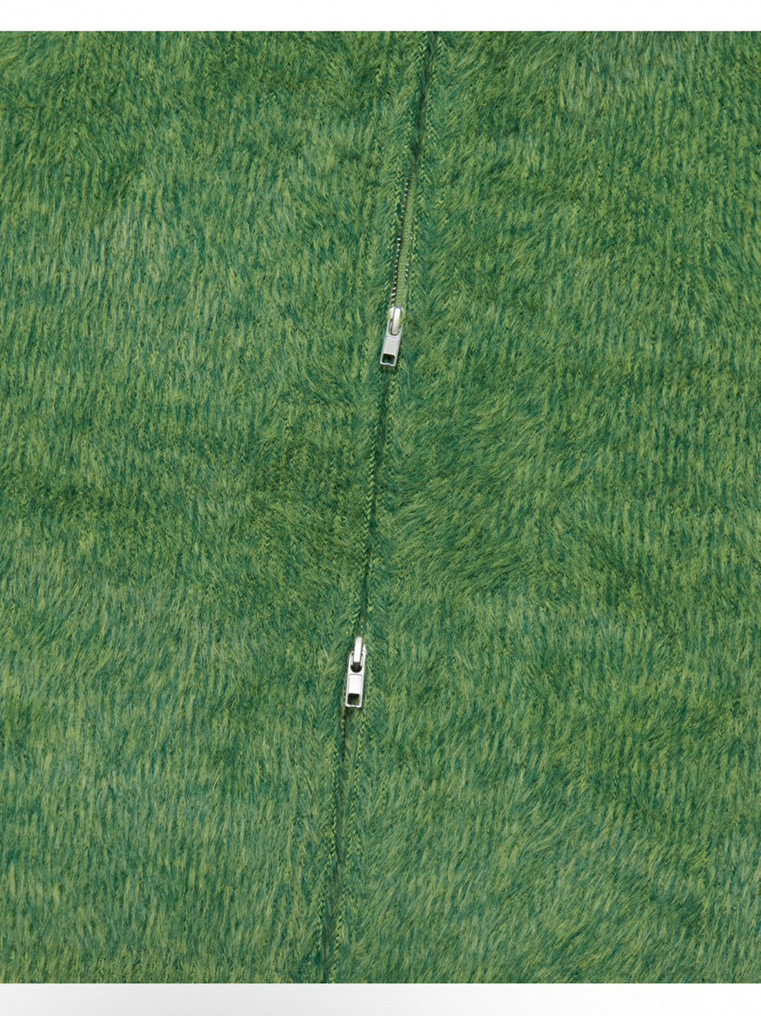 【NOMANUAL】HIGH NECK HAIRY KNIT ZIP-UP