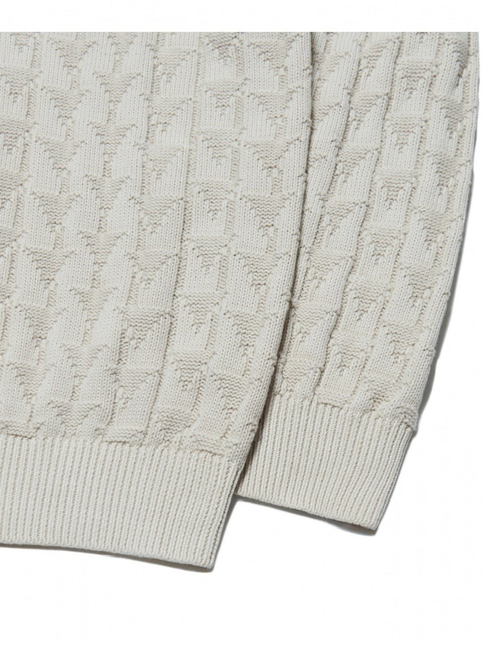 【NOMANUAL】SYMBOL JACQUARD KNIT / 【ノーマニュアル】シンボルジャガード長袖ニット