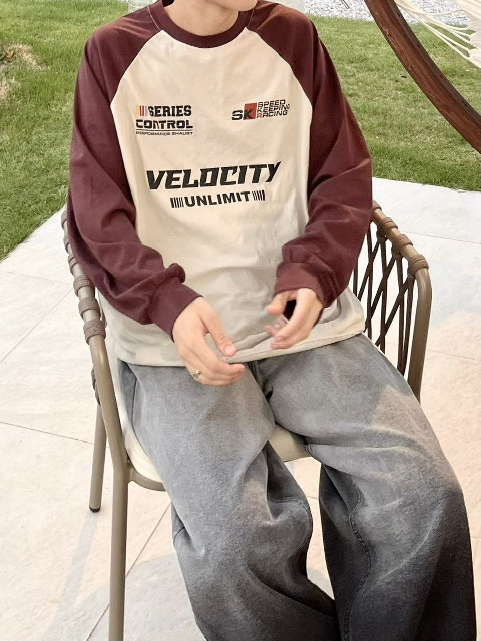 受注制【youll】velocity raglan long sleeve tee (2color)