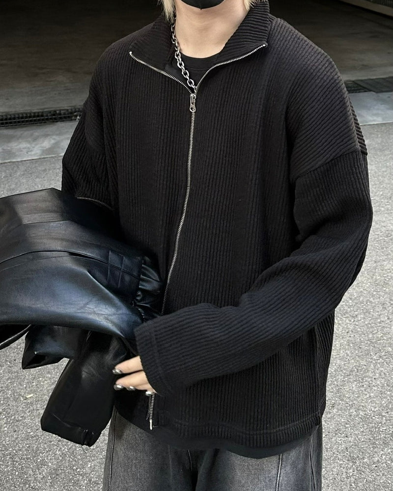 受注制【nmtc +】high neck knit cardigan (2color)