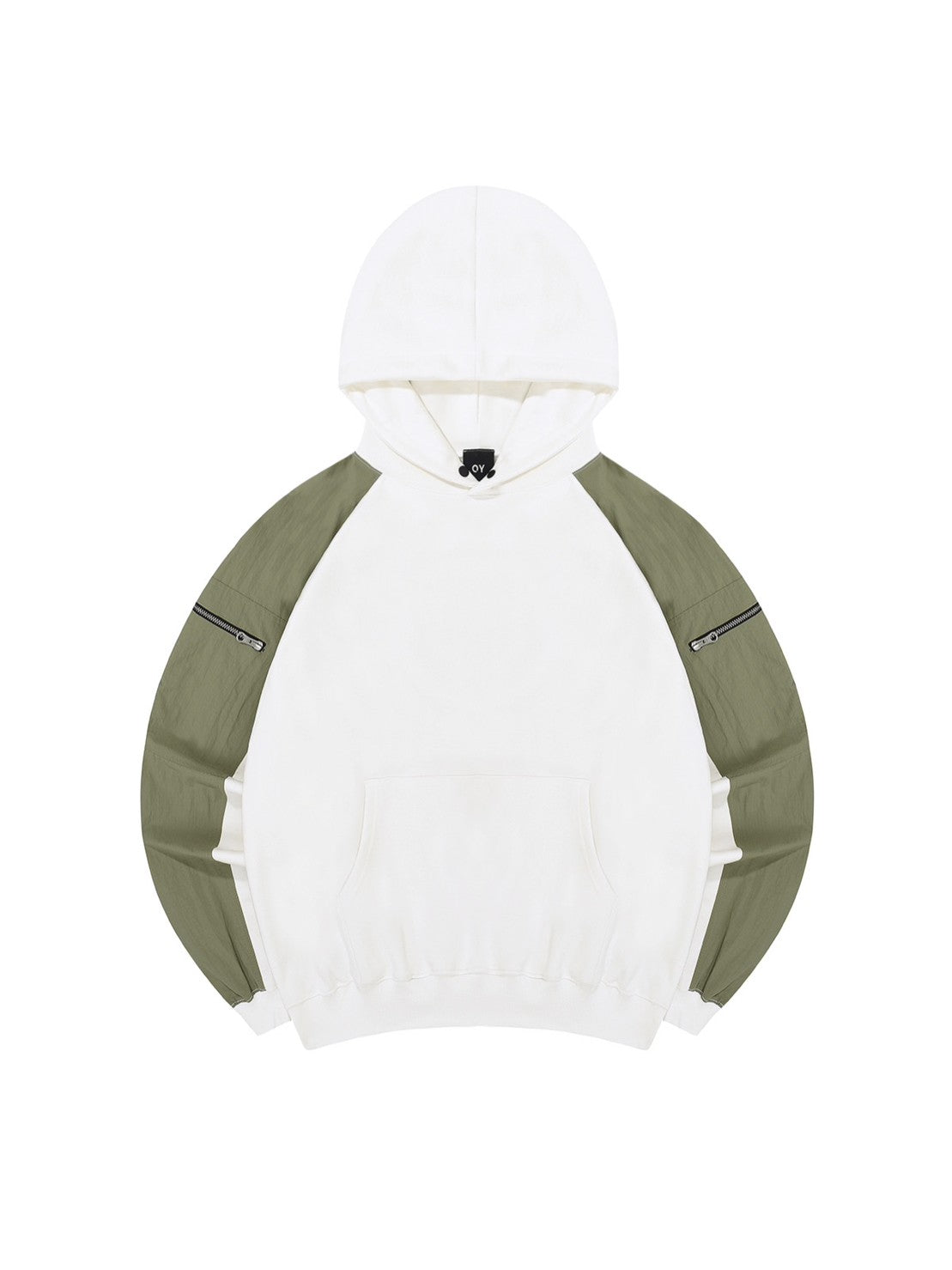 【OY】PANEL CONTRAST POCKET HOODIE