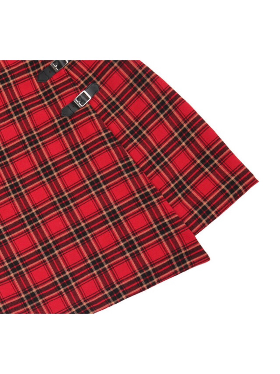 【FANCY CLUB】CHECK BUCKLE WRAP SKIRT / 【ファンシークラブ】チェックバックルラップミニスカート